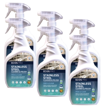 Earth Friendly Products Pro Stainless Steel Cleaner and Polish, 32 oz, 6/Case