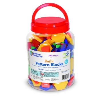 Learning Resources Plastic Pattern Blocks, Set of 250