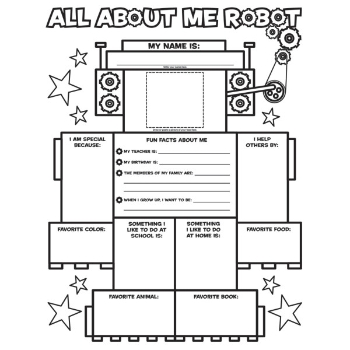 Scholastic Graphic Organizer Poster, All-About-Me Robot, 17 in x 22 in, 30 Posters