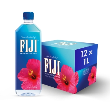 FIJI Natural Artesian Bottled Water, 33.8 fl oz, 12/Case