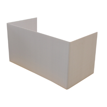 Flipside Products Premium Corrugated Plastic Study Carrels, White, 12/Pack