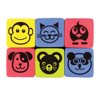 Flipside Products Magnetic Whiteboard Animal Student Erasers, 12 Erasers