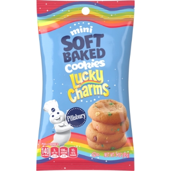 Pillsbury Soft Baked Mini Cookies, Lucky Charms, 3 oz, 6/Box, 9 Boxes/Case