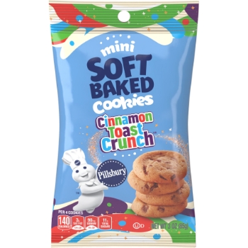 Pillsbury Soft Baked Mini Cookies, Cinnamon Toast Crunch, 3 oz, 6/Box, 9 Boxes/Case