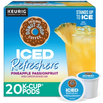 The Original Donut Shop Pineapple Passionfruit Iced Refresher K-Cup Pods, 20/Box