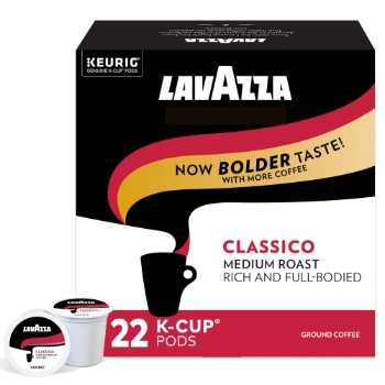 Lavazza Classico Coffee K-Cup Pods, Medium Roast, 22/Box, 4 Boxes/Carton
