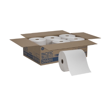 Georgia Pacific Professional Recycled Paper Towel Roll, 1-Ply, 7.88&quot; x 800&#39;, White, 6 Rolls/Carton