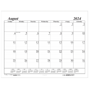 House of Doolittle Economy Academic Desk Pad Calendar, 17 Month, 22&quot; x 17&quot;, Aug 2024- Dec 2025