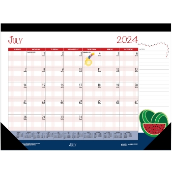 House of Doolittle Academic Desk Pad Calendar, 12 Month, 22&quot; x 17&quot;, Earthscapes Seasonal, Jul 2024 - Jun 2025