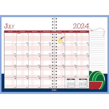 House of Doolittle Seasonal Monthly Academic Planner, 12 Month, 7&quot; x 10&quot;, Light Blue, Jul 2024 - Jun 2025