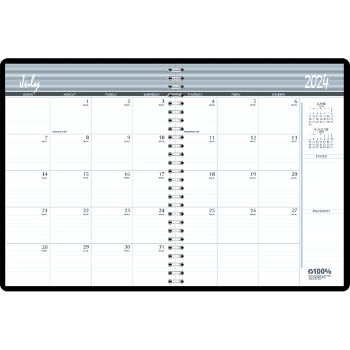 House of Doolittle Academic Ruled Monthly Planner, 14 Month, 8-1/2&quot; x 11&quot;, Black, Jul 2024 - Aug 2025