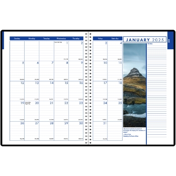 House of Doolittle Recycled Weekly/Monthly Planner, 12 Month, 8-1/2&quot; x 11&quot;, Earthscapes, Jan 2025 - Dec 2025