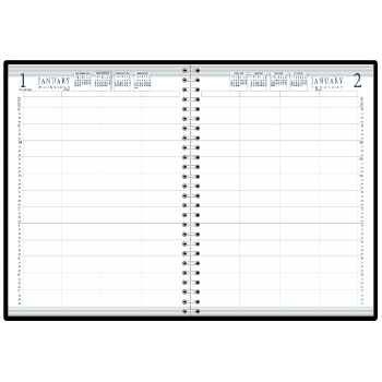 House of Doolittle Four-Person Group Practice Daily Appointment Book, 12 Month, 8&quot; x 11&quot;, Black, Jan 2025 - Dec 2025