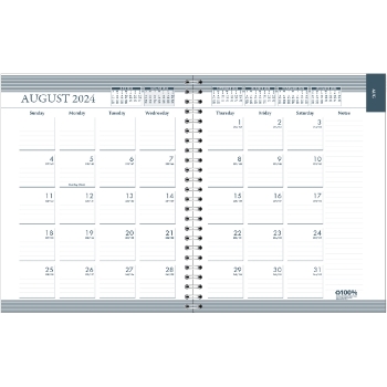 House of Doolittle Academic Monthly/Weekly Hard Cover Planner, 12 Month, 7&quot; x 9&quot;, Dots, Aug 2024 - Jul 2025