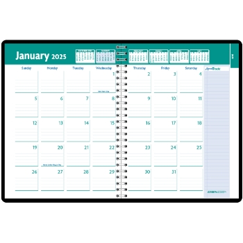 House of Doolittle Recycled Express Track Weekly/Monthly Appointment Book, 13 Month, 8-1/2&quot; x 11&quot;, Black, Jan 2025 - Jan 2026