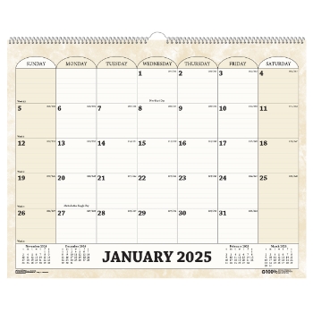 House of Doolittle Recycled Monthly Horizontal Wall Calendar, 12 Month, 14-7/8&quot; x 12&quot;, Jan 2025 - Dec 2025