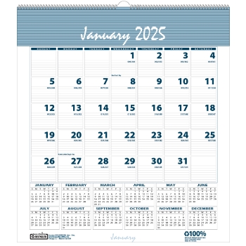 House of Doolittle Wirebound Monthly Wall Calendar, 12 Month, 6&quot; x 7&quot;, Bar Harbor , Jan 2025 - Dec 2025