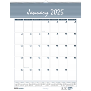 House of Doolittle Recycled Wirebound Monthly Wall Calendar, 12 Month, 8-1/2&quot; x 11&quot;, Bar Harbor, Jan 2025 - Dec 2025