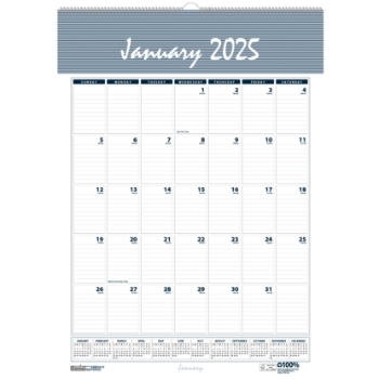 House of Doolittle Recycled Wirebound Monthly Wall Calendar, 12 Month, 12&quot; x 17&quot;, Bar Harbor, Jan 2025 - Dec 2025