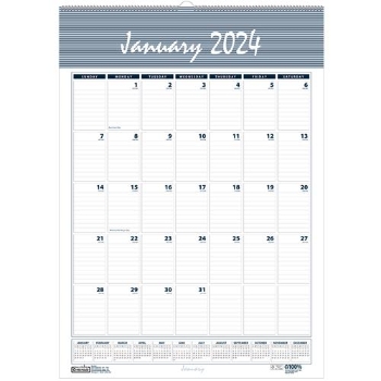 House of Doolittle Recycled Wirebound Monthly Wall Calendar, 12 Month, 15-1/2&quot; x 22&quot;, Bar Harbor, Jan 2024 - Dec 2024