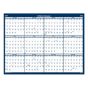 House of Doolittle Recycled Poster Style Reversible/Erasable Yearly Wall Calendar, 12 Month, 18&quot; x 24&quot;, Jan 2024 - Dec 2024