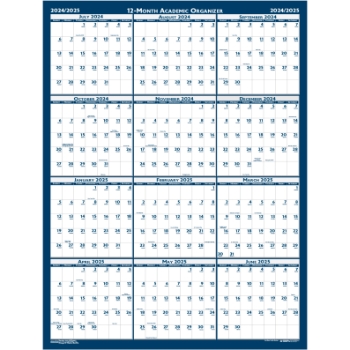 House of Doolittle Poster Style Reversible/Erasable Yearly Academic Calendar, 18 x 24, 2024-2025