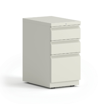 HON Brigade Mobile Pedestal, 2 Box/1 File Drawers, Full Radius Pull, 15&quot; W x 22-7/8&quot; D x 28&quot; H, Loft Finish