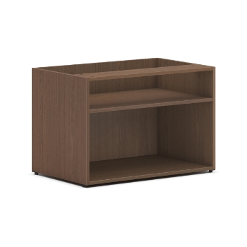 HON Mod Low Storage Credenza, Open, 30&quot;W x 20&quot;D x 21&quot;H, Sepia Walnut