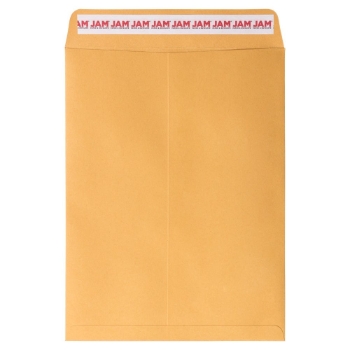 JAM Paper Open End Catalog Premium Envelopes with Peel and Seal Closure, 9&quot; x 12&quot;, Brown Kraft Manila, 50/PK
