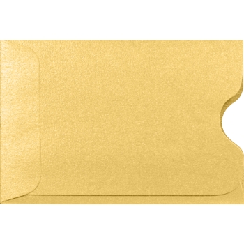 JAM Paper LUXPaper Credit Card Sleeves, 80 lb,  2 3/8&quot; x 3 1/2&quot;, Gold Metallic, 250/Carton