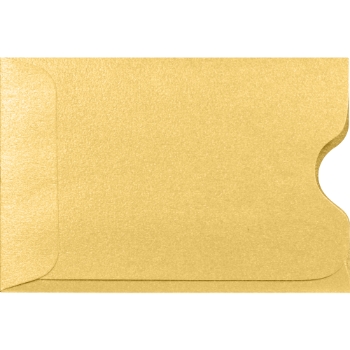 JAM Paper LUXPaper Credit Card Sleeves, 80 lb,  2 3/8&quot; x 3 1/2&quot;, Gold Metallic, 500/Box