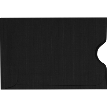 JAM Paper LUXPaper Credit Card Sleeves, 80 lb,  2 3/8&quot; x 3 1/2&quot;, Black Linen, 500/Box