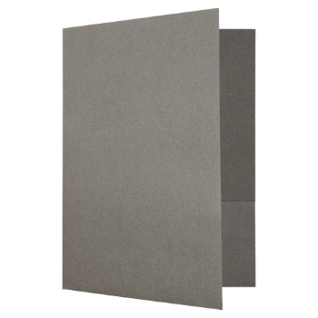 JAM Paper Two Pocket Business Folders, Textured Linen, Gray, 100/BX