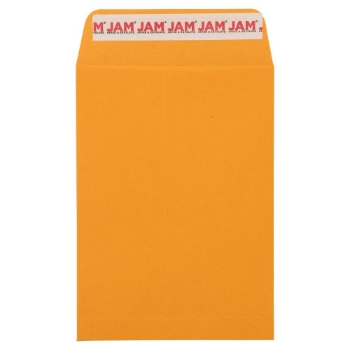 JAM Paper Open End Catalog Recycled Envelopes with Peel and Seal Closure, 5 1/2&quot; x 7 1/2&quot;, Brown Kraft Manila, 50/PK