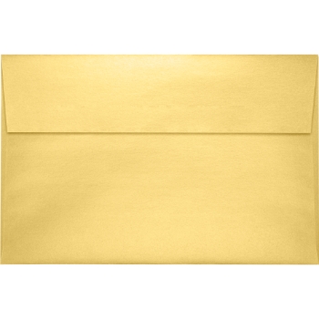 JAM Paper LUXPaper A9 Invitation Envelopes, 80 lb, 5 3/4&quot; x 8 3/4&quot;,  Gold Metallic, 1000/Case