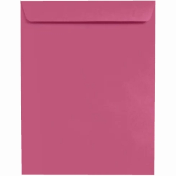 JAM Paper Open End Envelopes, 10&quot; x 13&quot;, Magenta Pink, 250/Carton