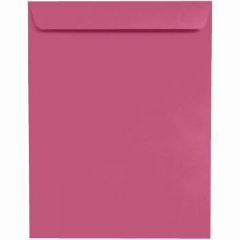 JAM Paper Open End Envelopes, 10&quot; x 13&quot;, Magenta Pink, 50/Pack