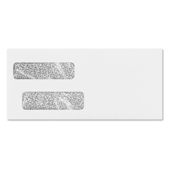 JAM Paper Double Window Invoice Envelopes With Peel &amp; Press, 24 lb, 4 1/8&quot; x 9 1/8&quot;, White, 1000/Case