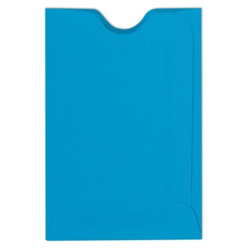 JAM Paper Credit Card Sleeves, 80 lb, 2 3/8&quot; x 3 1/2&quot;, Pool Blue, 500/Box