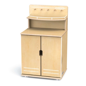Jonti-Craft Wooden Play Kitchen Cupboard, 20&quot; W x  34.5&quot; H  x 15&quot; D, 42 lbs