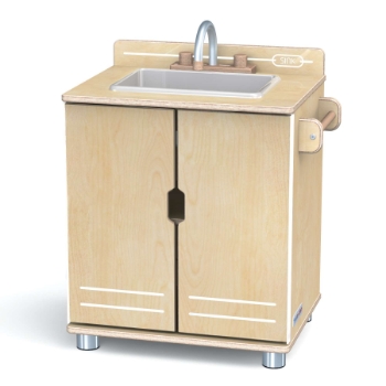 Jonti-Craft Wooden Play Kitchen Sink, 22&quot; W x 25&quot; H x  15&quot; D, 38 lbs