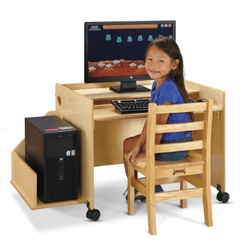 Jonti-Craft Enterprise Wooden Single Computer Desk, 29.5&quot; W x , 24&quot; H x 25.5&quot; D, 43 lbs