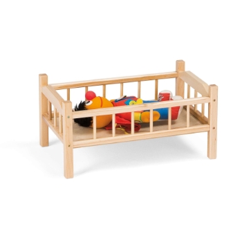Jonti-Craft Traditional Wooden Doll Bed, 12.5&quot; W x 9&quot; H x  20.5&quot; D, 6 lbs