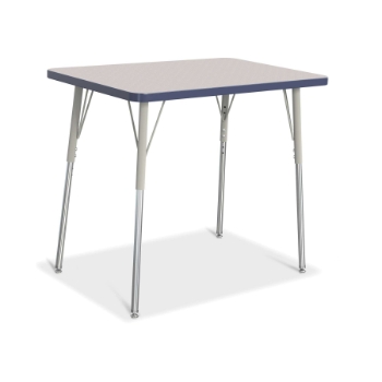 Jonti-Craft Rectangle Activity Table, A-Height, 36&quot; W x 24-31&quot; H x 24&quot; D, Freckled Gray/Navy/Gray