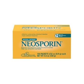 Neosporin Original Antibiotic Ointment, 24-Hour Infection Prevention, 1/32 oz, 144/Box