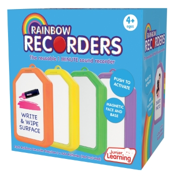 Junior Learning Magnetic Rainbow Recorders, 4/Set