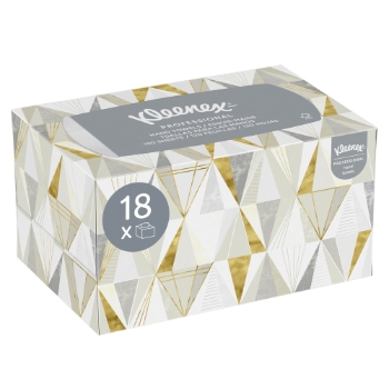 Kleenex Hand Towels, Pop Up Box, 9” x 10.3” Sheets, White, 120 Sheets/Box, 18 Boxes/Carton