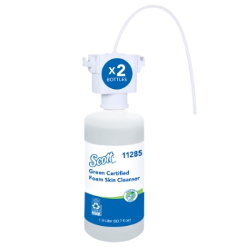 Scott Green Certified Foam Hand Soap Refill, NSF E-1 Rated, Unscented, Clear, 1.5 L Bottle, 2 Refills/Carton