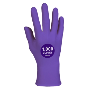 Kimtech Nitrile Exam Gloves, 5.9 mil, 9.5&quot;, Small, Purple, 100 Gloves/Box, 10 Boxes/Carton