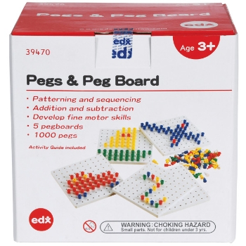 Learning Advantage Pegs &amp; Pegboards Set, For Ages 3-7